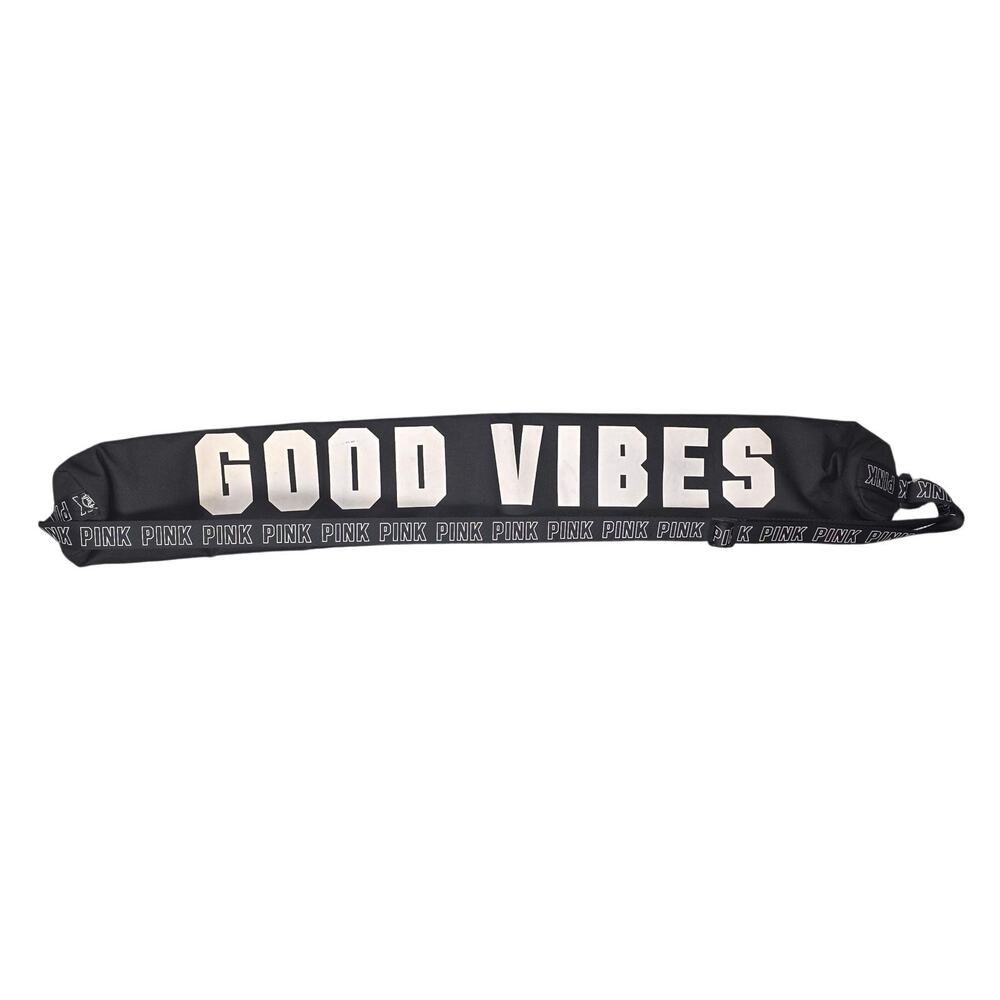 VICTORIA’S SECRET PINK GOOD VIBES SLING BACK 6 PACK CAN INSULATED COOLER – BLACK
